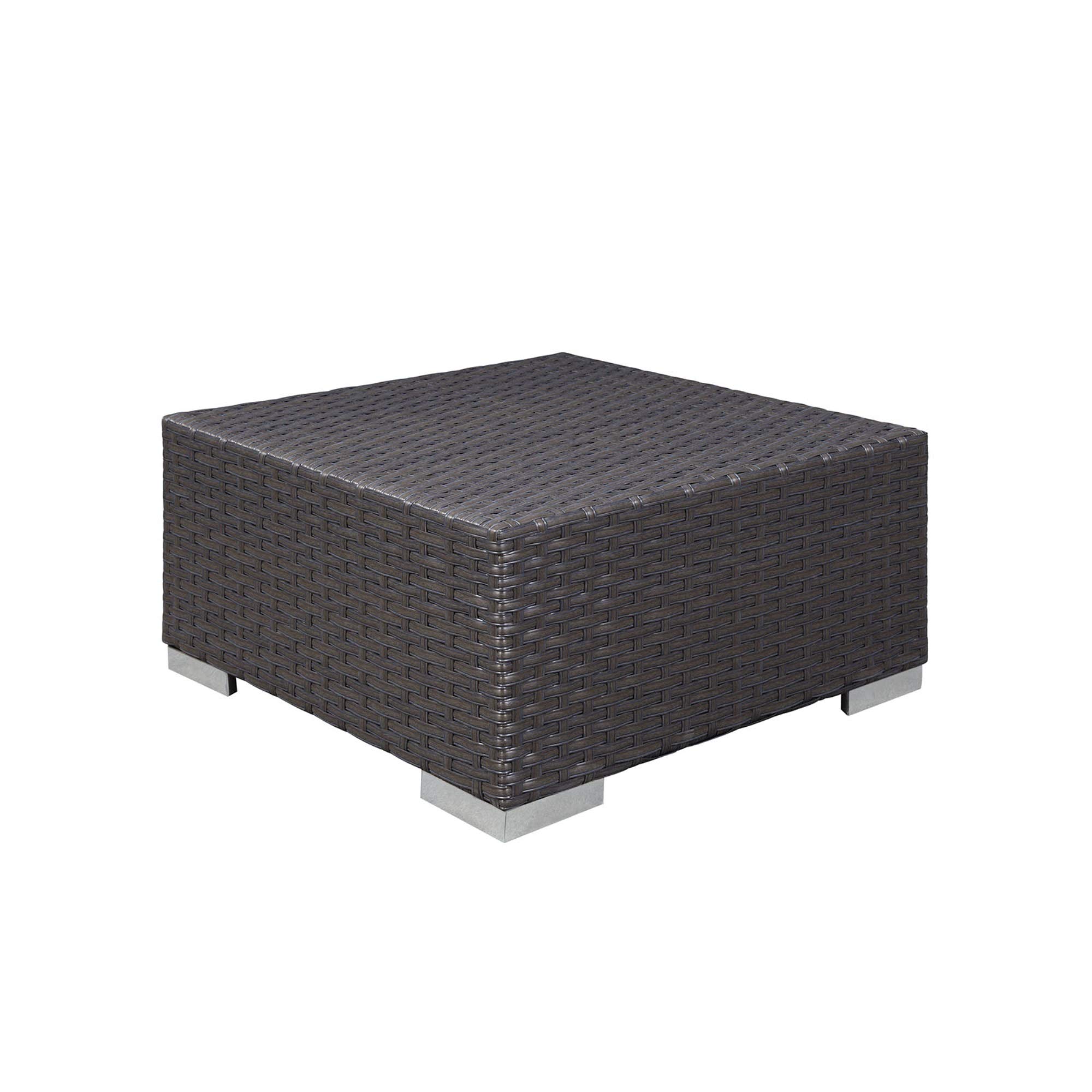 Ergode Sojourn Outdoor Patio Ottoman - Durable & Versatile Garden Seating with Sunbrella Fabric Cushions & UV Protection - Perfect for Poolside, Deck, and Backyard Relaxation