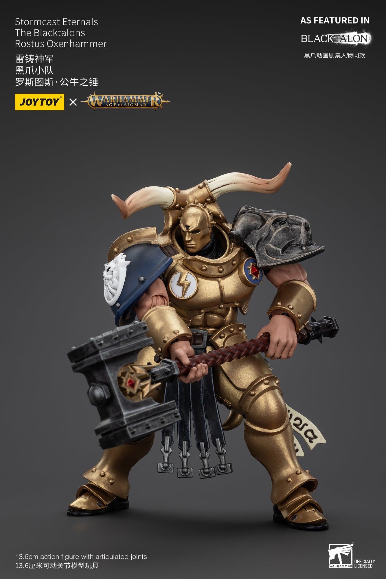 1/18 JOYTOY 4-Inch Action Figure - Warhammer Age of Sigmar Stormcast Eternals The Blacktalons - Collectible Miniature for Tabletop Gaming & Display
