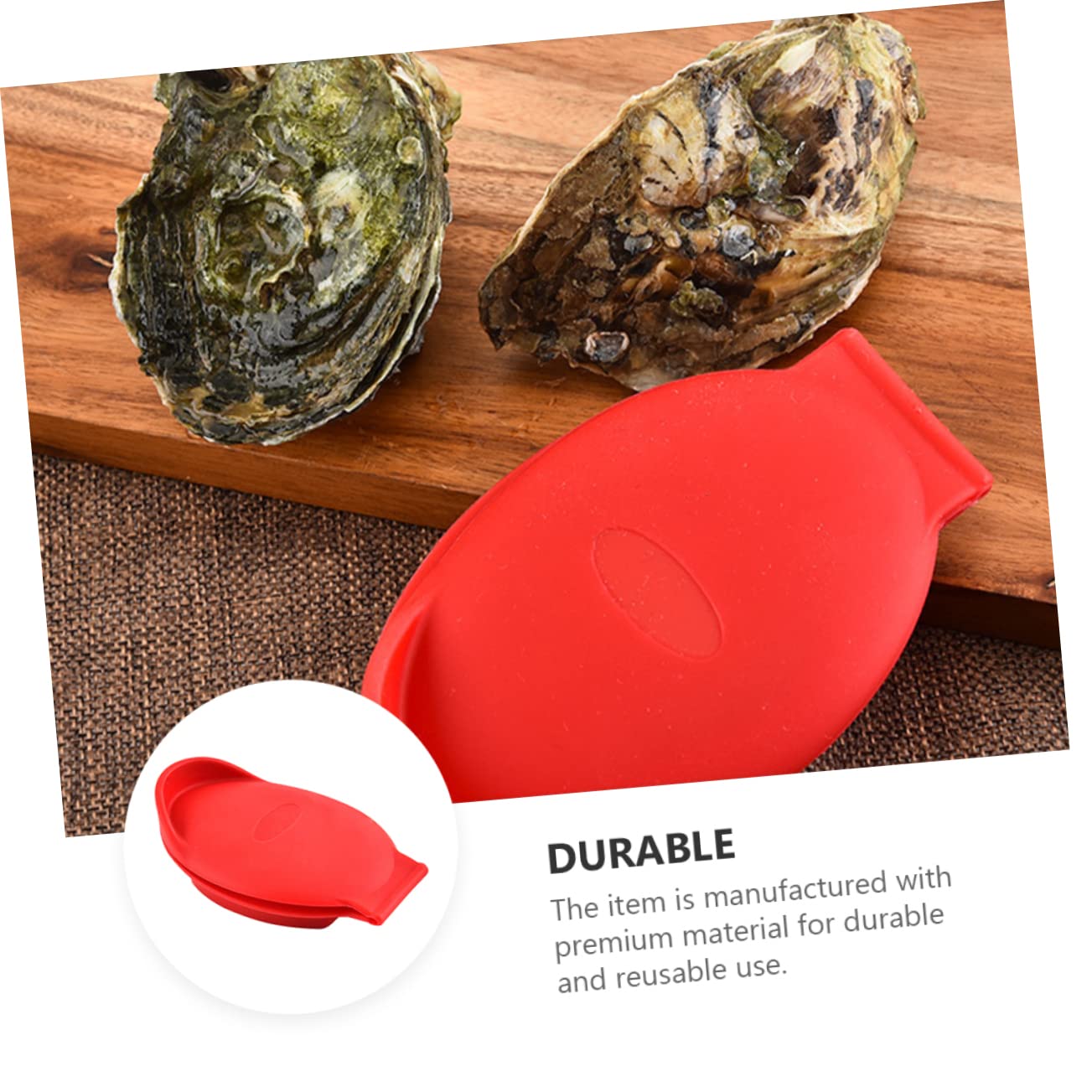 DOITOOL Heat Resistant Silicone Oven Mitts & Pot Holders - 1pc Kitchen Gloves for Baking, Grilling, Cooking - Non-Slip Shellfish Shucking Kit for Oysters, Seafood - Perfect for BBQ, Oven Use & Food Handling