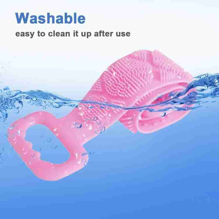 Silicone Body Scrubber - Dual-Sided Exfoliating Brush for Deep Skin Cleaning & Massage - Shower & Bath Use