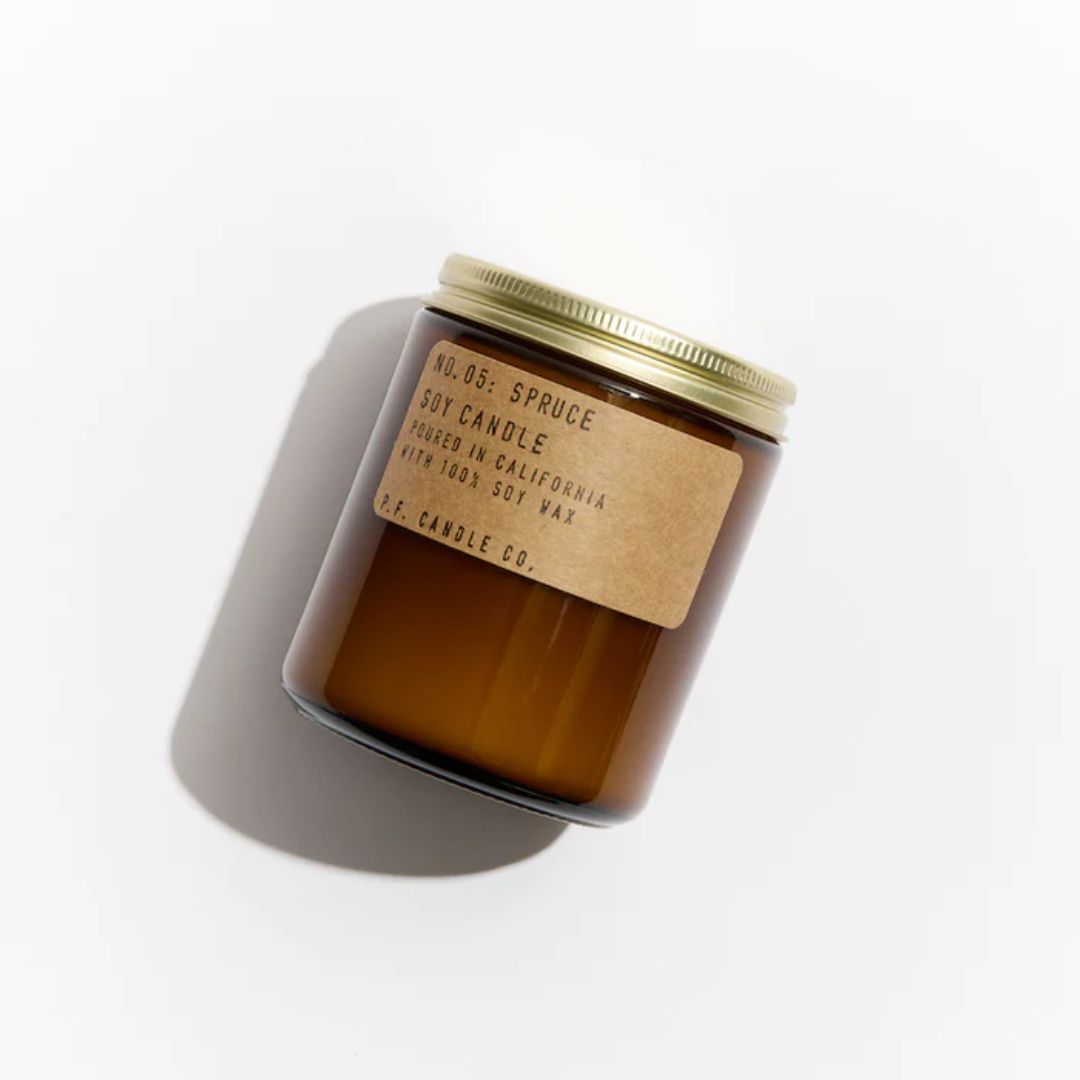 Premium 7.2 oz Natural Soy Wax Candle with Spruce Fragrance - Eco-Friendly Home Decor for Relaxation, Aromatherapy & Cozy Ambiance