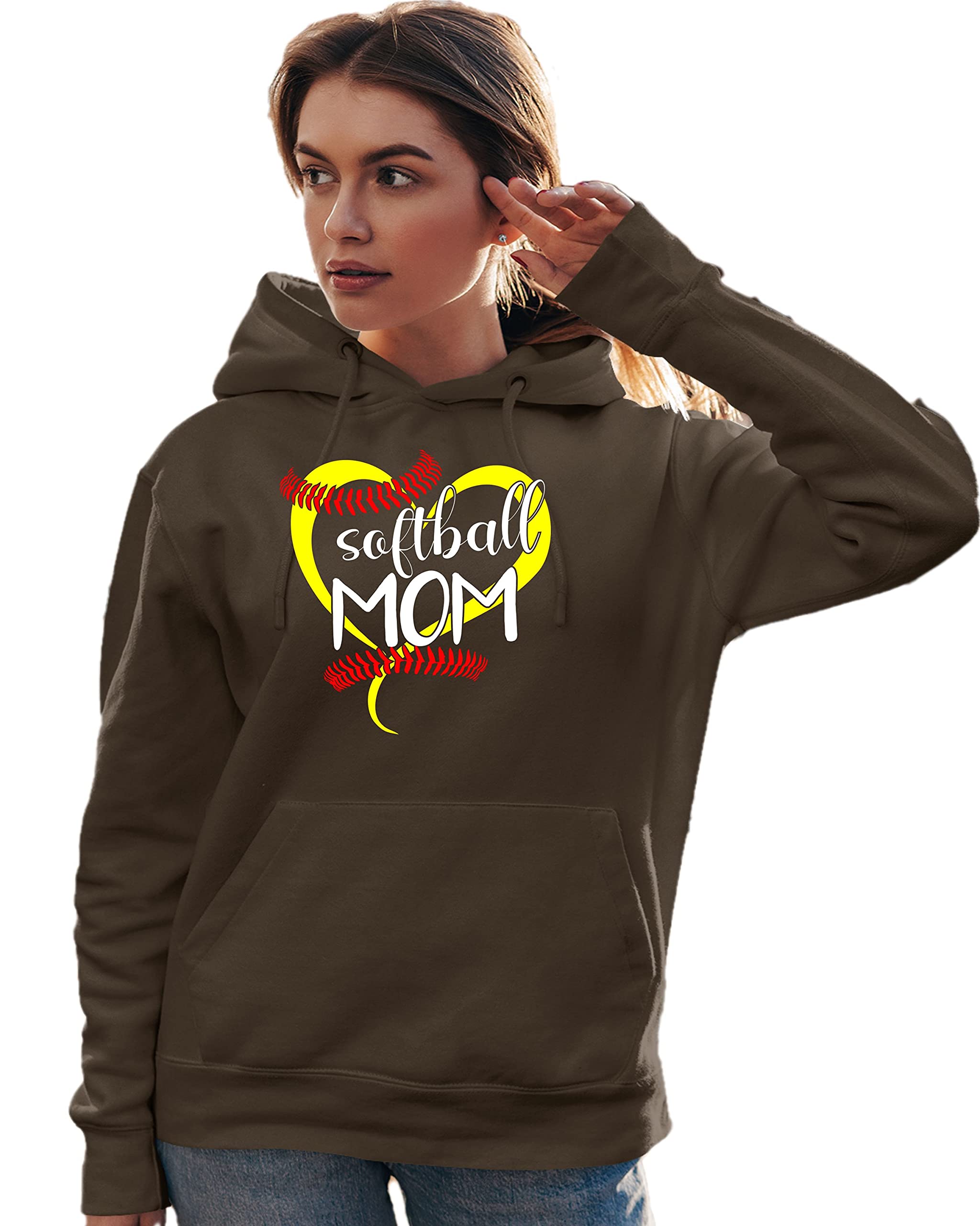 Go All Out Softball Mom Hoodie - Comfortable Unisex Pullover Sweatshirt for Women & Men - Perfect for Mother's Day Gifts, Team Sports & Casual Wear