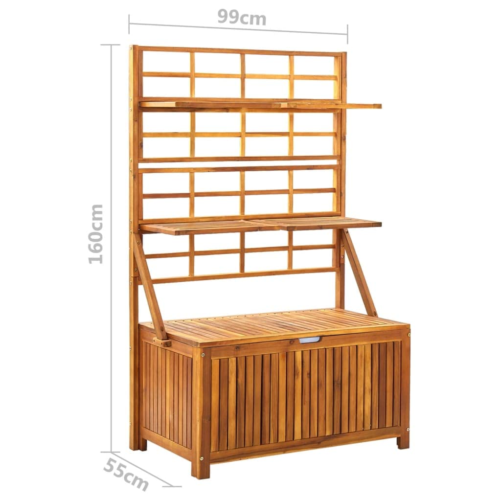 **Adjustable 4-Shelf Outdoor Storage Box with Trellis - 39