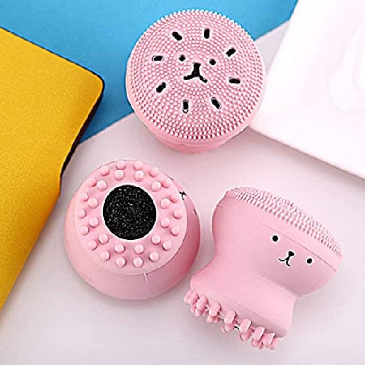 KRIVETY Octopus Design Silicone Facial Cleansing Brush - Exfoliating Face Massager & Deep Pore Cleanser - Soft Skin Scrubber for Blackhead Removal & Makeup Cleansing - Perfect for Daily Skincare Routine & Spa Treatment