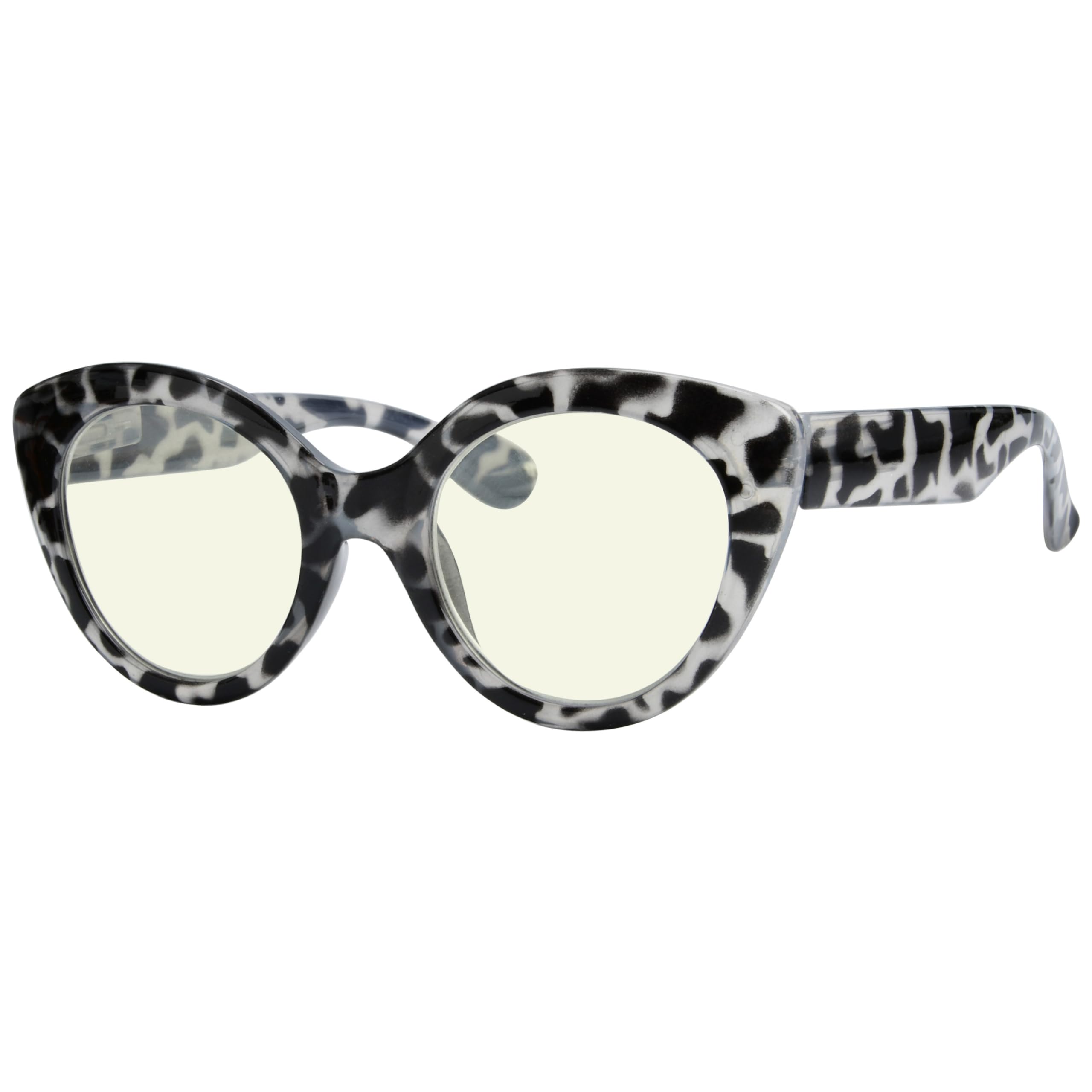 Blue Light Blocking Reading Glasses for Women - Oversized Round Computer Glasses with UV Protection - Perfect for Office Work, Screen Time & Night Reading (Eyekepper)