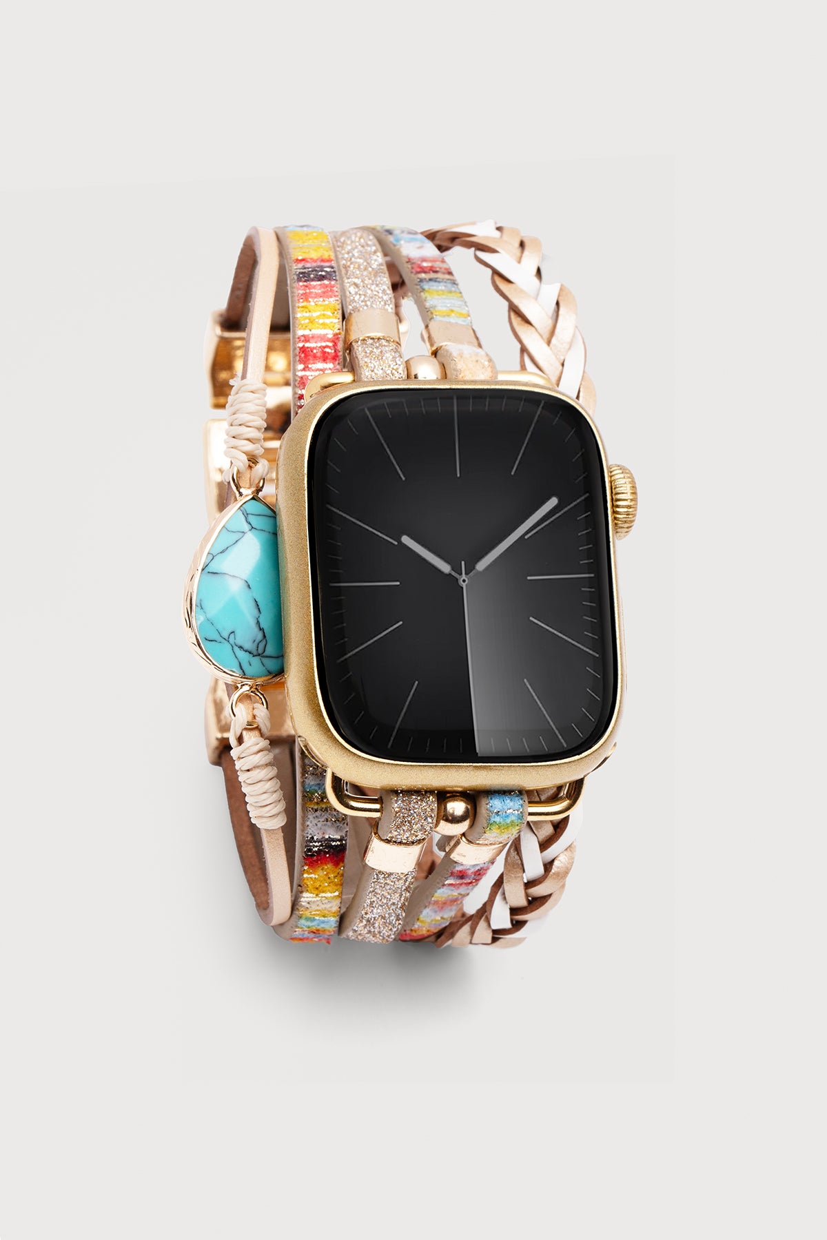 Handmade Bohemian Leather Apple Watch Band - Adjustable Strap for Women & Men - Perfect for Casual, Office & Outdoor Activities
