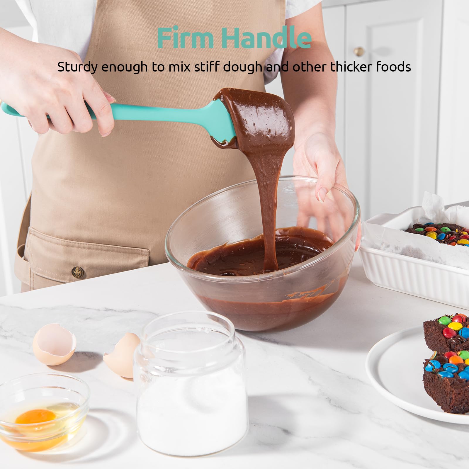 High Heat Resistant 600°F Silicone Spatula Set of 3 & 13