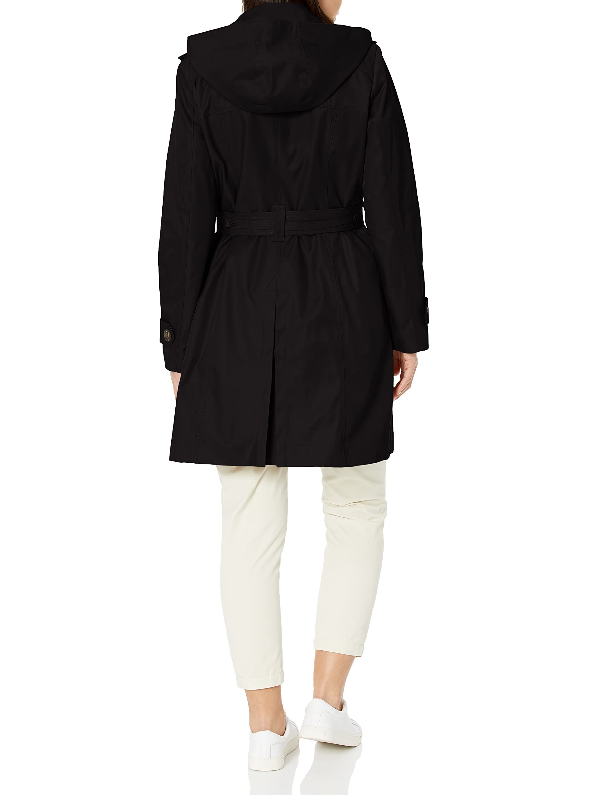 London Fog Women's Classic Double Breasted Waterproof Trench Coat - Stylish Raincoat for Work, Travel & Everyday Wear