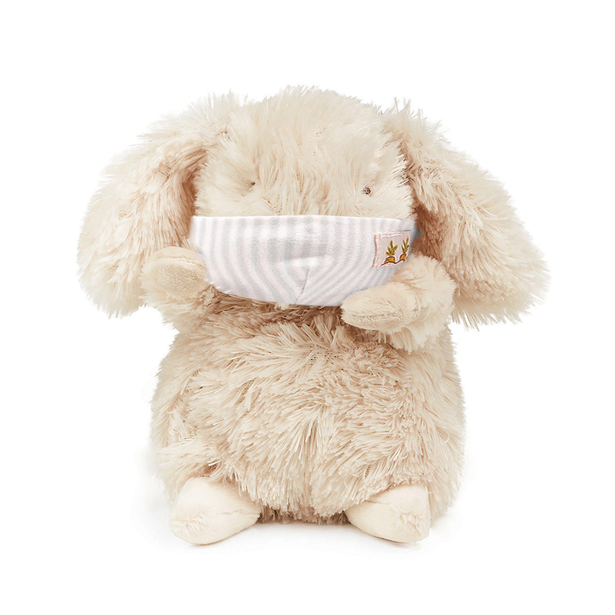 Wee Rutabaga Bunny Plush Toy with Face Mask - Cute Collectible Stuffed Animal for Kids & Adults - Perfect for Easter Gifts, Nursery Decor, and Comforting Companions