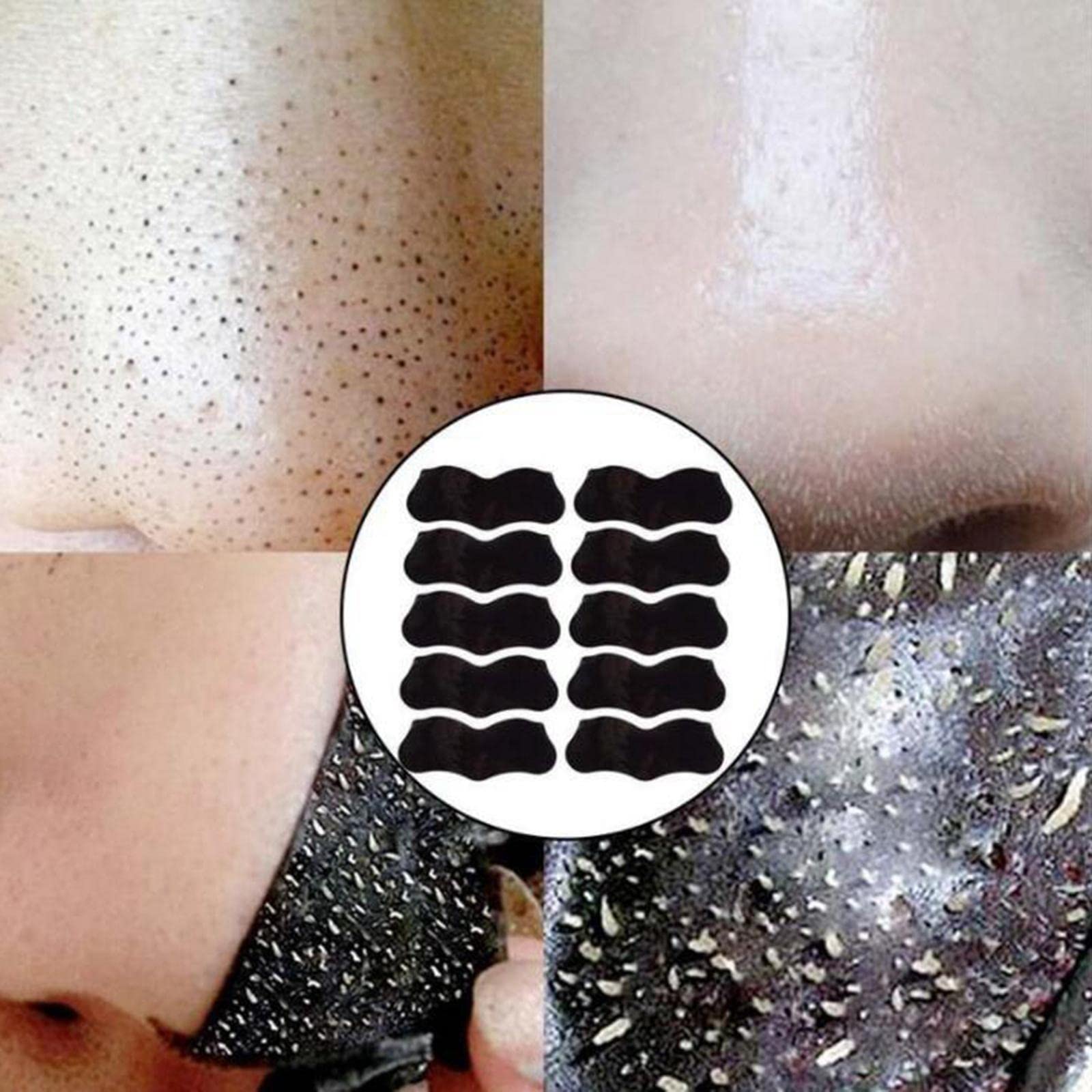 Blackhead Remover Nose Strips - Deep Cleansing Pore Treatment for Acne & Blackheads, 10 Count Pack | Best for Oily Skin & Facial Care Routine