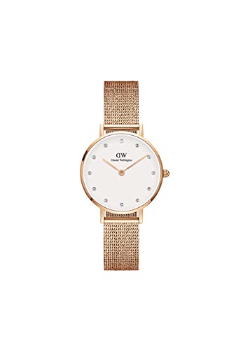 Daniel Wellington Petite 28mm Rose Gold Watch - Stainless Steel 316L & Crystal Accents - Elegant Women's Fashion Watch for Everyday Wear & Special Occasions