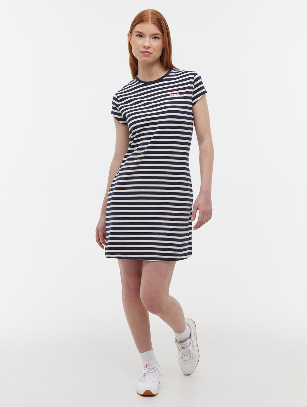 Mabelle Women's Striped T-Shirt Midi Dress - Casual Summer Flowy Tunic Dress for Beach, Vacation & Everyday Wear