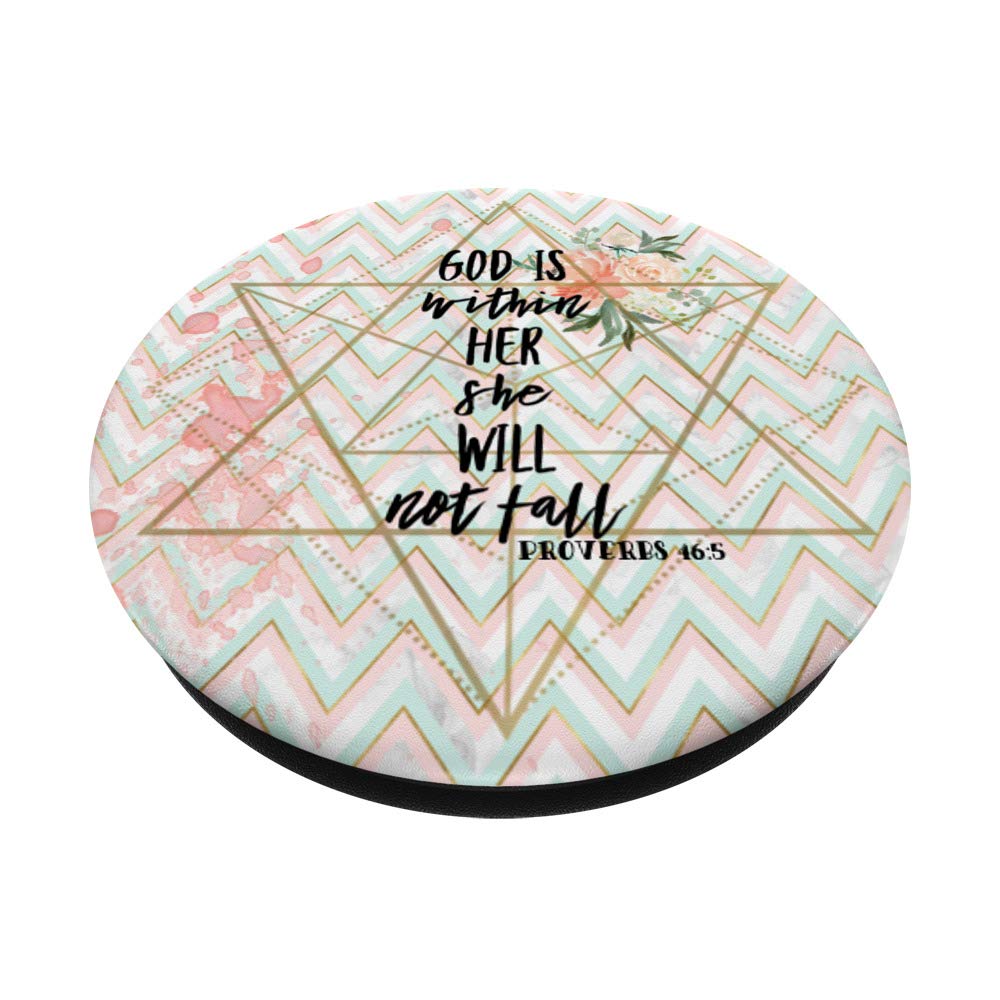 Proverbs 46:5 Bible Verse Rose Marble Floral Print - Inspirational Christian Wall Art for Home, Office & Church Decor