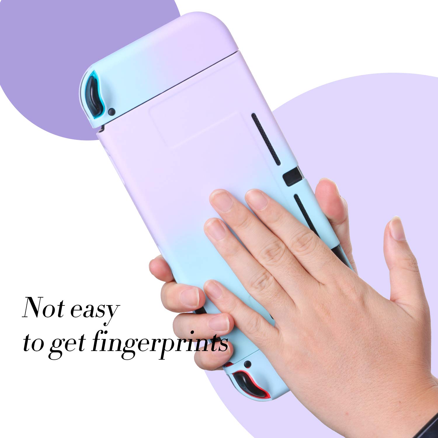 Durable Hard Protective Case for Nintendo Switch - Shockproof & Scratch-Resistant Cover for Nintendo Switch Console (Purple & Blue) - Perfect for Travel, Storage & Gaming On-The-Go