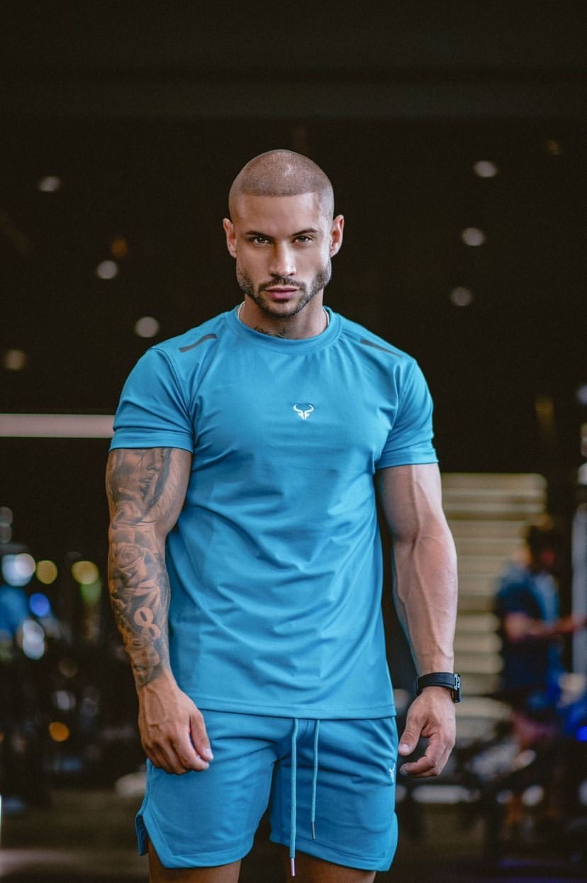 Cerus Teal Janus Men's T-Shirt - Premium Cotton Comfort Fit Casual Tee for Everyday Wear | Gym, Workout, Street Style & Lounge