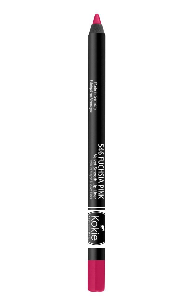 Kokie Cosmetics Velvet Smooth PVC Lip Liner - Fuchsia Pink (0.042 oz) | Long-Lasting, Waterproof Lip Pencil for Precise Definition & All-Day Wear | Perfect for Parties, Weddings & Everyday Makeup Looks