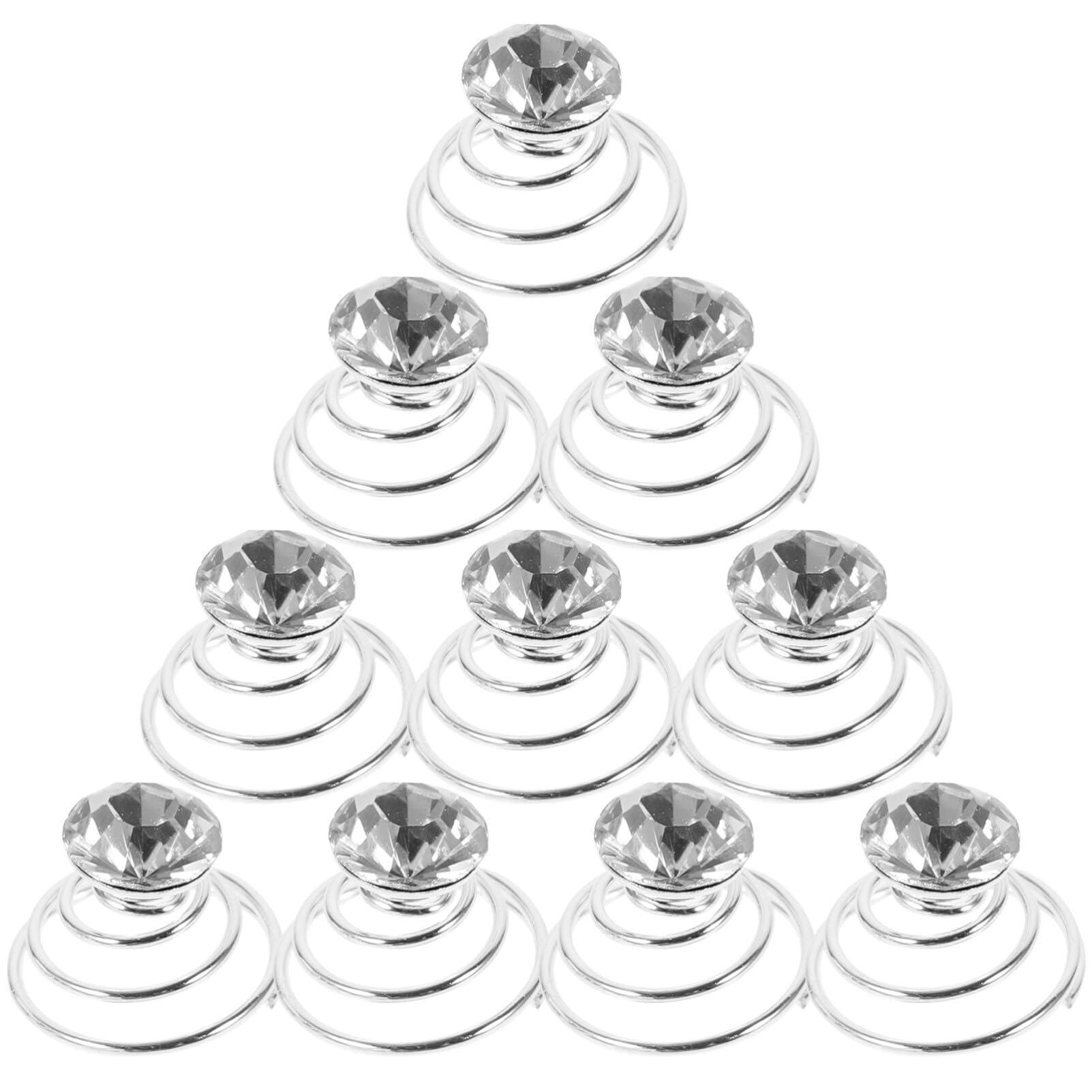 LALAFINA 12Pcs Rhinestone Spiral Hair Pins - Swirl Hair Clips, Twists & Coils for Women - Sparkling Diamond Hair Jewelry for Wedding, Prom, Party & Everyday Styling