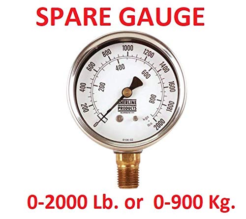 5000 LB Hydraulic Tongue Weight Scale with 2 Gauges - 0-2000 LB Spare Capacity | Perfect for RV Trailers, Boat Trailers & Heavy-Duty Towing
