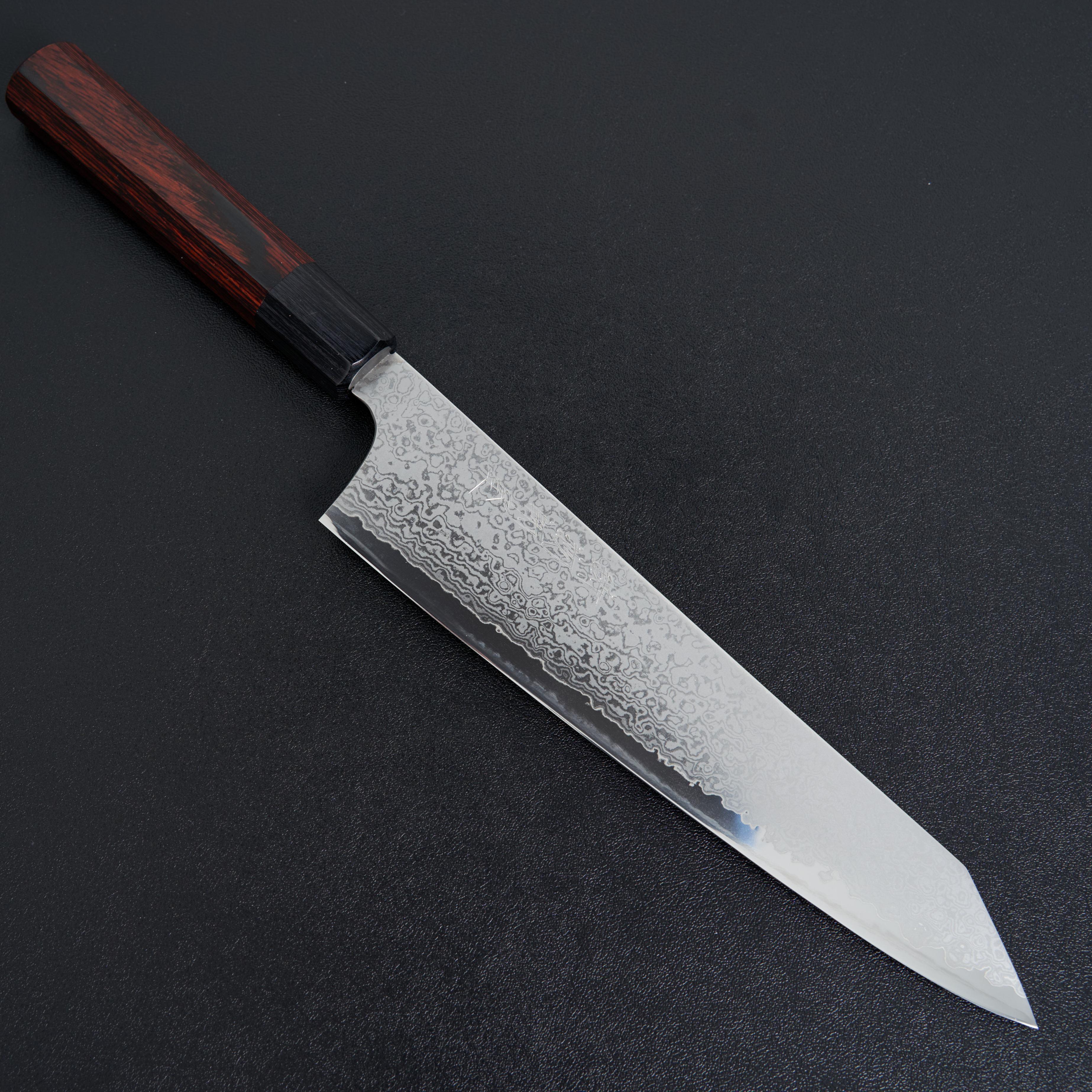 Premium Hitohira Imojiya TH Damascus Kiritsuke Gyuto 240mm Japanese Chef Knife with Pakka Wood Handle - Perfect for Sushi, Meat Slicing & Professional Kitchen Use
