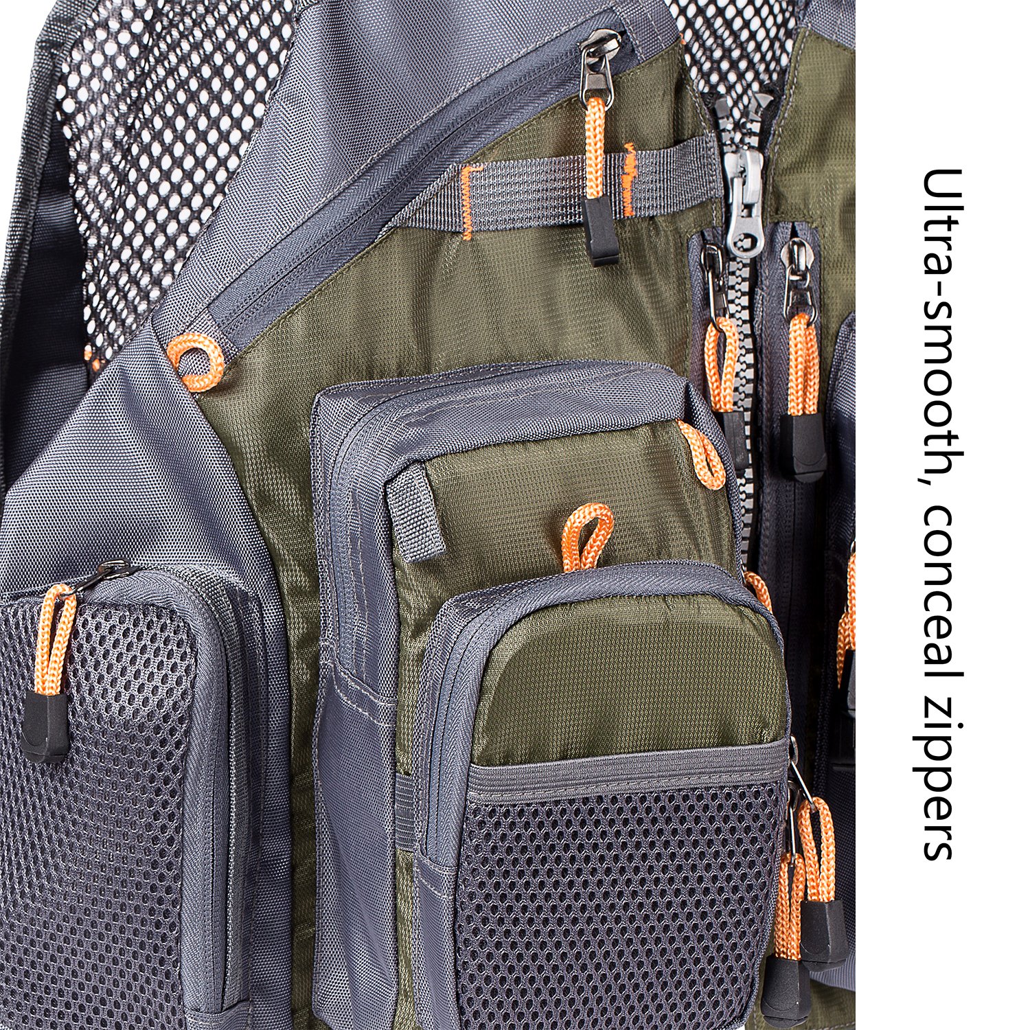 BASSDASH Adjustable Fishing Vest for Men & Women - Lightweight & Breathable for Fly Fishing, Bass Fishing & Outdoor Activities - Perfect for Hiking, Camping & Water Sports