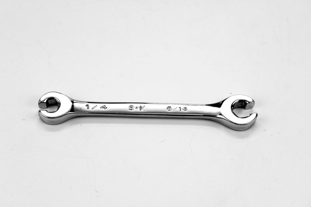 1/4 x 5/16 Fractional Regular Flare Nut Chrome Wrench - Professional Automotive & Plumbing Tool for Tight Spaces