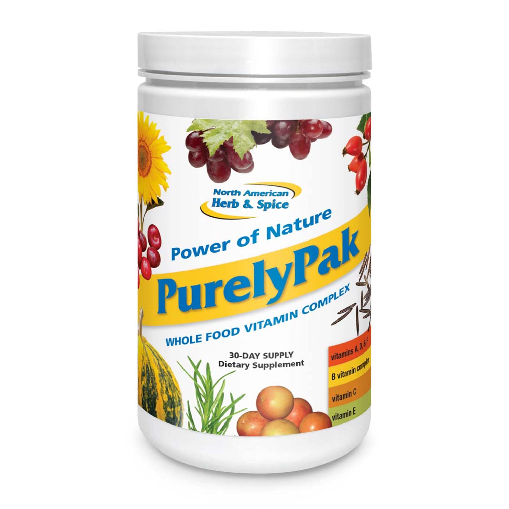NORTH AMERICAN HERB & SPICE Purely Pak - Whole Food Multivitamin with Vitamin A, B Complex, C, D, E & Omega 3-6-9 - Non-GMO, Easy Absorption - 30-Day Supply - Perfect for Daily Wellness & Immune Support