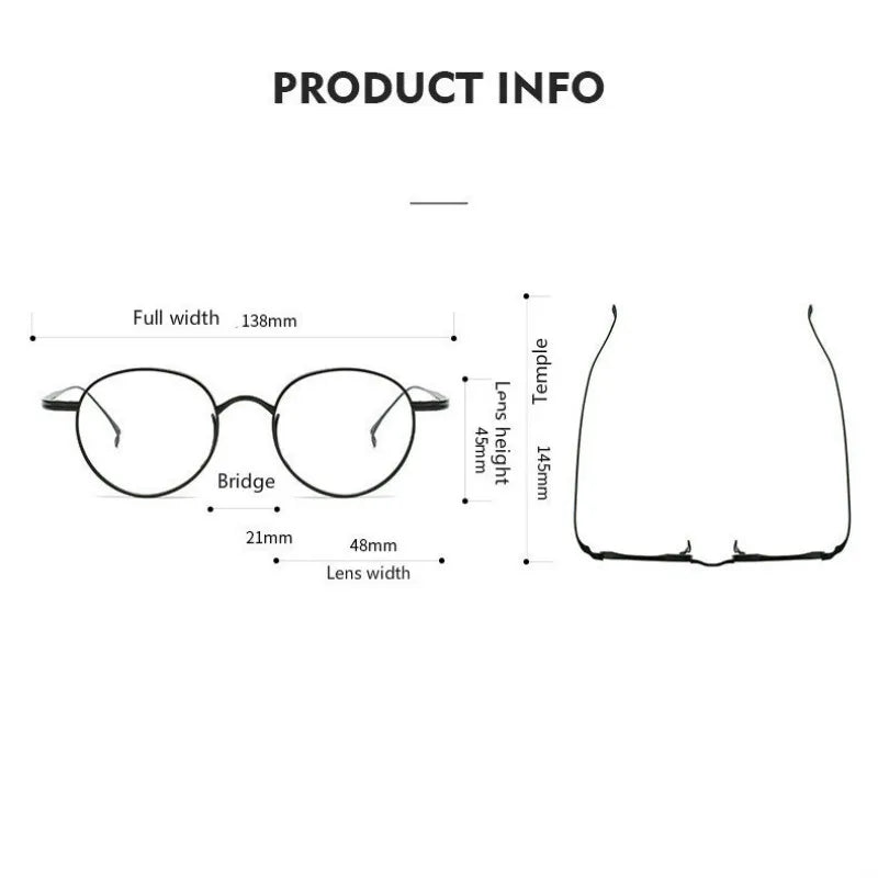 Brightzone Women's Full Rim Oval Square Titanium Eyeglasses - Lightweight & Durable Frame for Work, Reading & Everyday Use - Model 105181