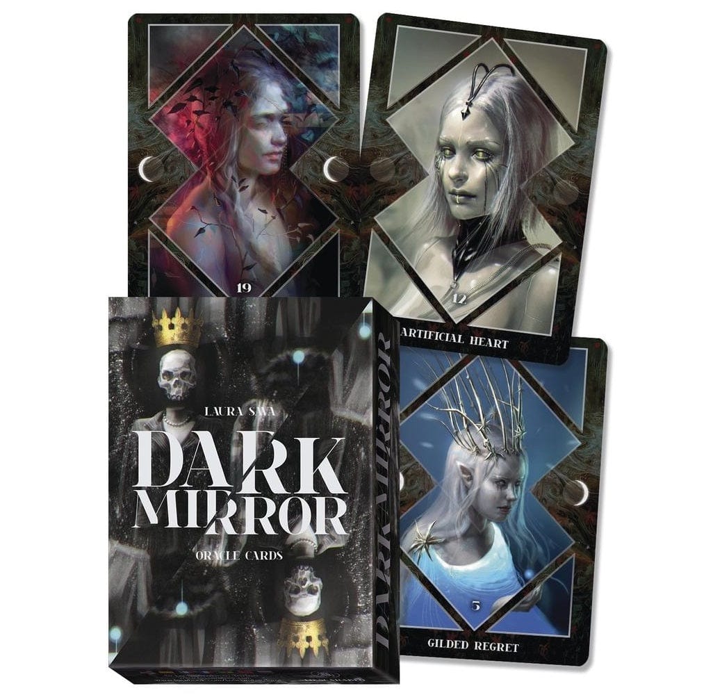 Dark Mirror Oracle - Mystical Divination Tool for Tarot Readings & Spiritual Guidance | Perfect for Psychics, Witches & Meditation