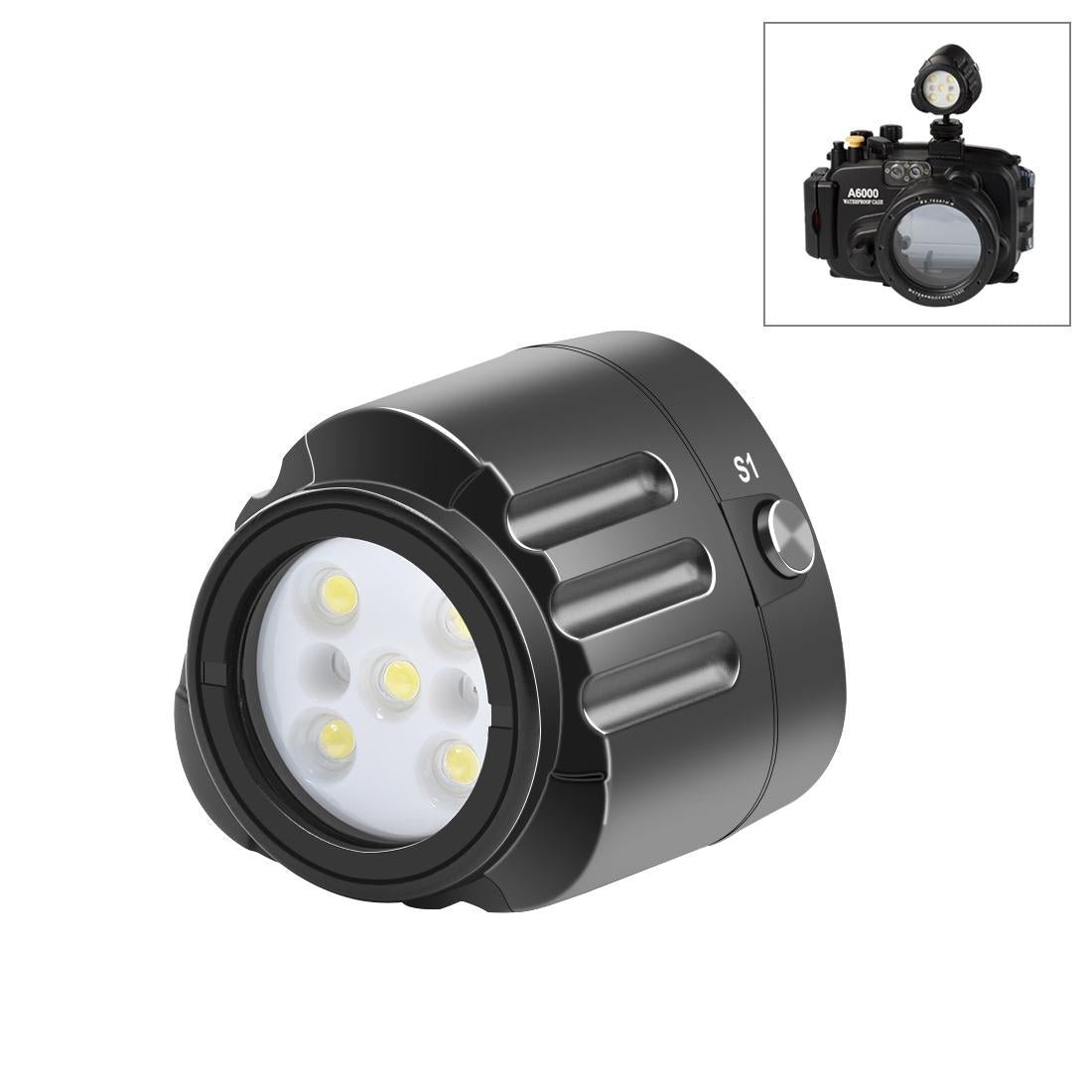 1000LM Waterproof Diving Light for GoPro Hero 7/8/9/10/11 - 40M Deep Underwater Photography Fill Light - Perfect for Scuba Diving, Night Fishing & Marine Exploration