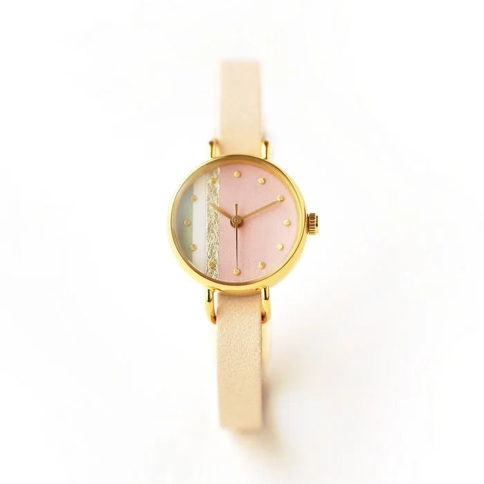 Elegant Pink Fringed Women's Wristwatch - Japanese Handmade Ladies Watch for Casual Wear, Office & Special Occasions