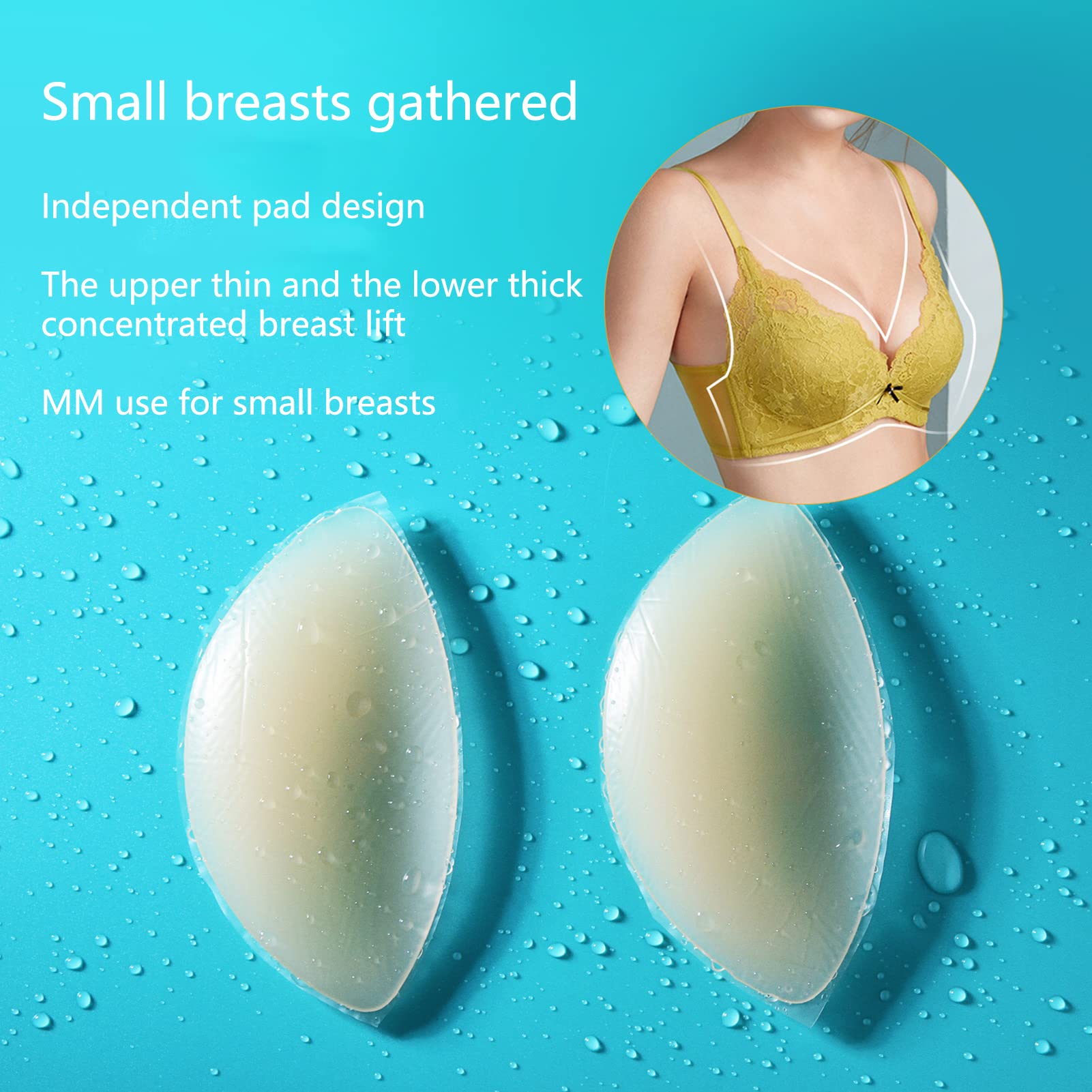 Push Up Silicone Bra Inserts for Bikini & Swimsuit - Thickened Triangle Chest Pads for Natural Lift & Comfort - Perfect for Beach, Pool & Summer Vacations