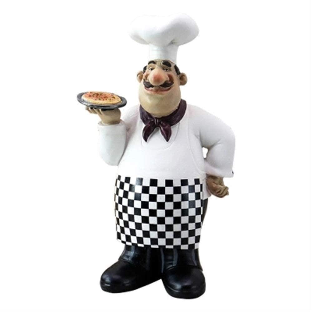YJRZT Collectible Chef Figurine Statue - Handcrafted Pizza Decor Sculpture for Restaurant, Cafe & Bakery - Perfect for Western Eateries, Dessert Shops & Kitchen Display
