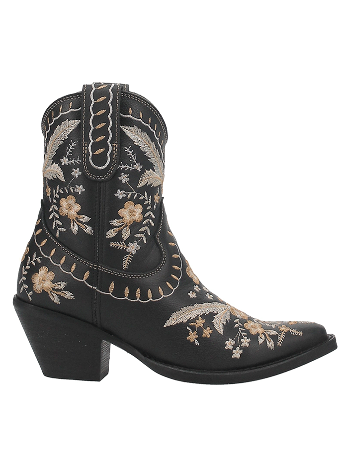 Dingo DI748 Women's Primrose Ankle Western Bootie - Black Cowgirl Boots for Country Dancing & Casual Outfits