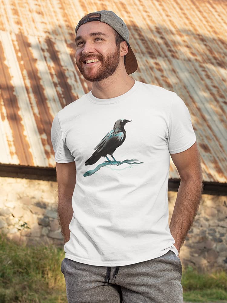 Smartprints Gothic Raven Graphic T-Shirt for Men - Dark Aesthetic Casual Wear for Goth, Punk & Alternative Fashion Lovers