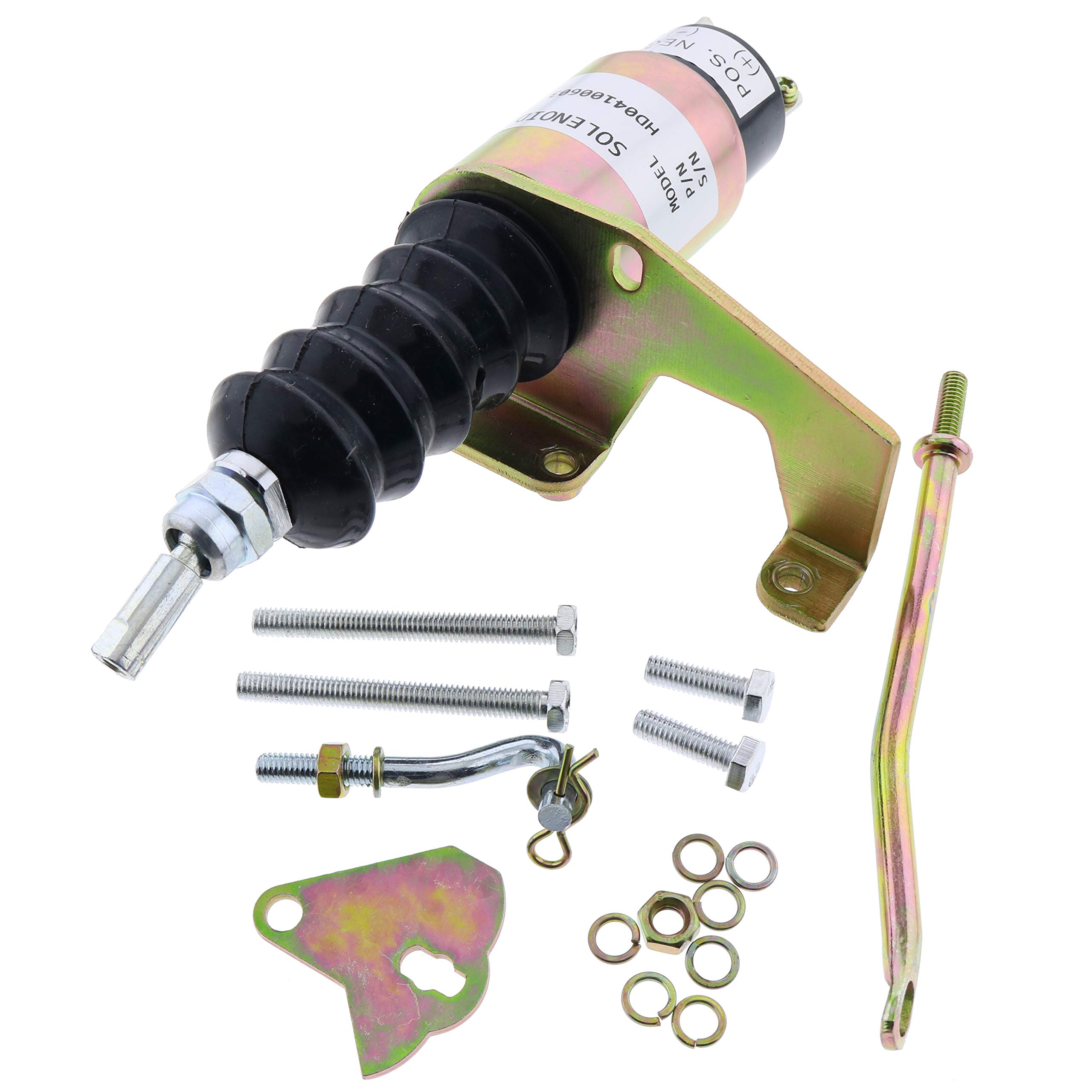 Holdwell SA-3765-12 Fuel Shutdown Solenoid Valve 12V DC - Compatible with Deutz & Bosch RSV Diesel Injection Pump - Perfect for Tractor, Generator & Heavy Equipment Engine Repair