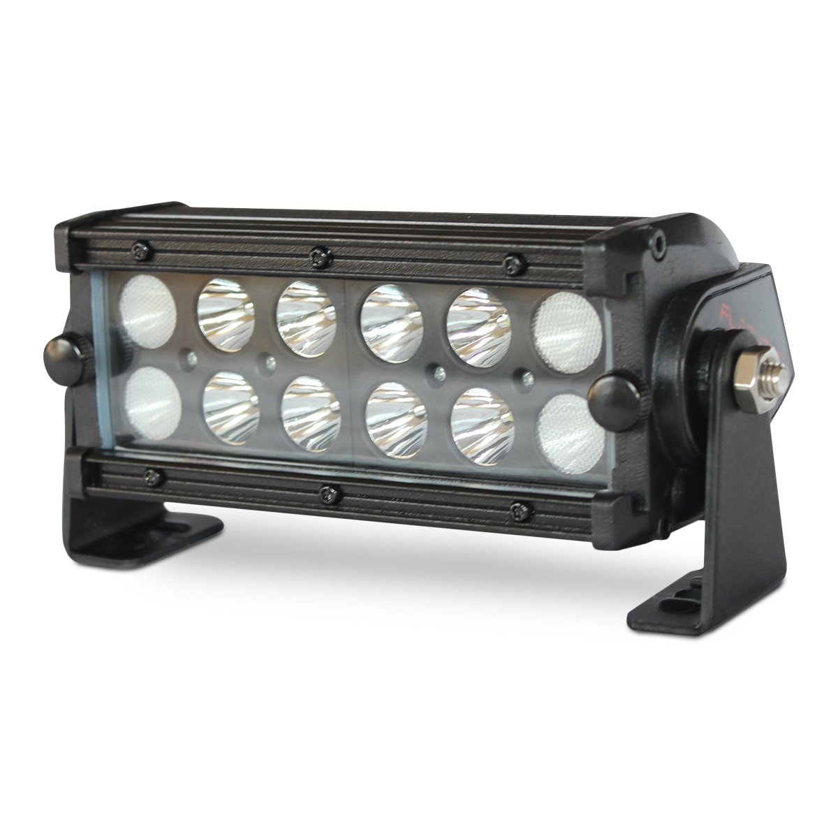 Flashtech 7 Inch Dual Row LED Off Road Light Bar Combo Driving Fog Light - Waterproof & Durable for Trucks, Jeeps, ATVs - Perfect for Night Off-Roading, Camping & Emergency Lighting