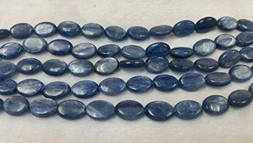Premium AA Quality 13x18mm Blue Kyanite Smooth Oval Beads - 16 Inch Strand for Jewelry Making, DIY Crafts & Healing Crystal Bracelets (Code-MVG-51563) | Gemstone Beads for Necklaces, Earrings & Spiritual Healing
