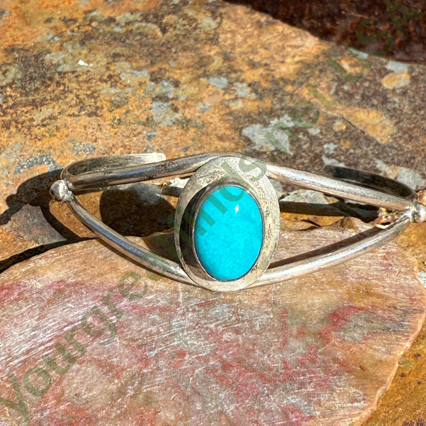 Authentic Navajo Sterling Silver Turquoise Cuff Bracelet - Handmade Native American Jewelry for Women, Fashion Accessories & Boho Style Outfits