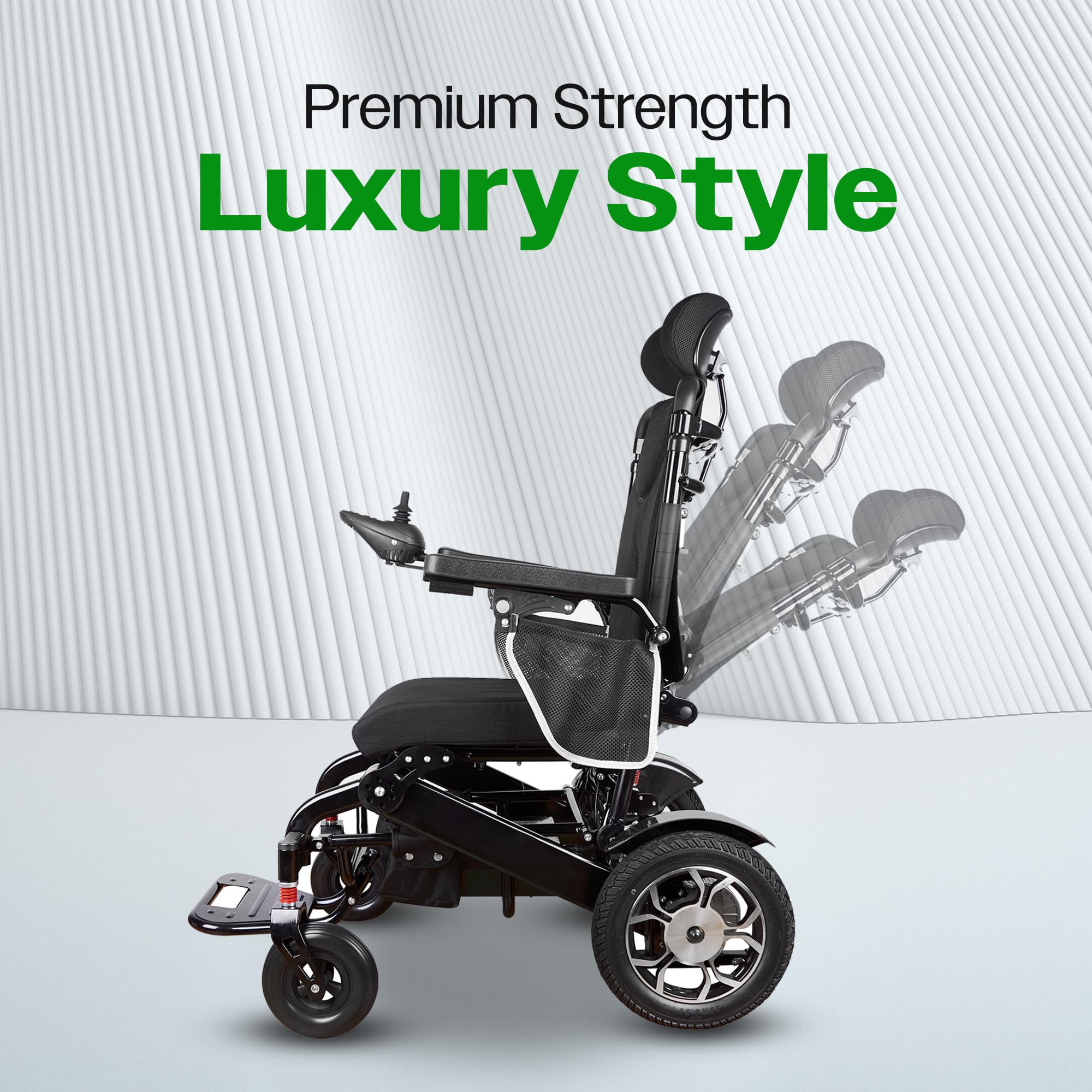 **Culver Mobility Shawk Electric Wheelchair for Adults - All-Terrain, Lightweight, Foldable Power Wheelchair with Remote Control - Comfortable Motorized Mobility Aid (Black) - Ideal for Indoor & Outdoor Use, Travel, and Daily Commuting**