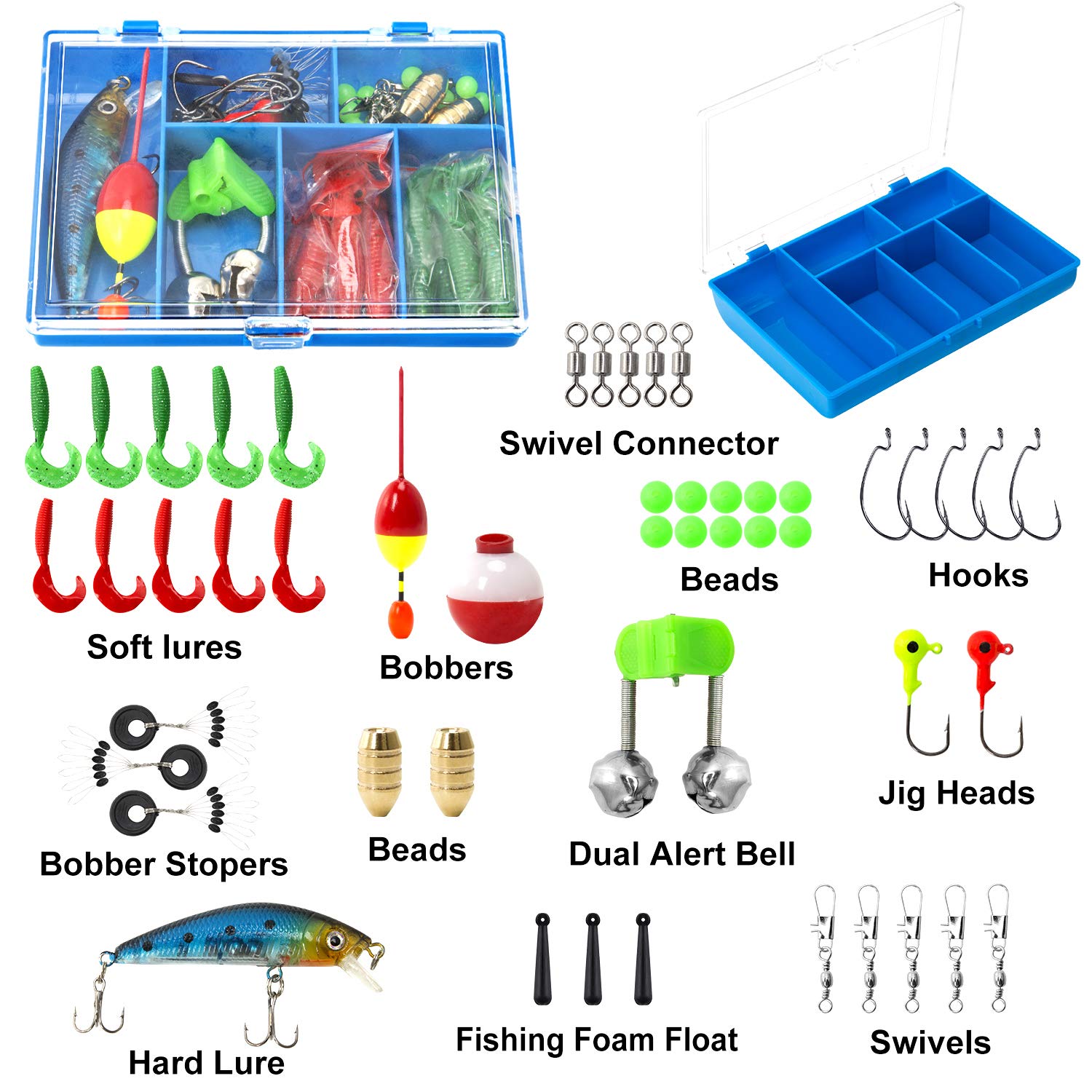 PLUSINNO Kids Fishing Pole - Telescopic Fishing Rod and Reel Combo Kit with Tackle Box | Portable Spincast Fishing Gear for Boys, Girls & Youth | Perfect for Beginners, Outdoor Adventures & Family Fishing Trips