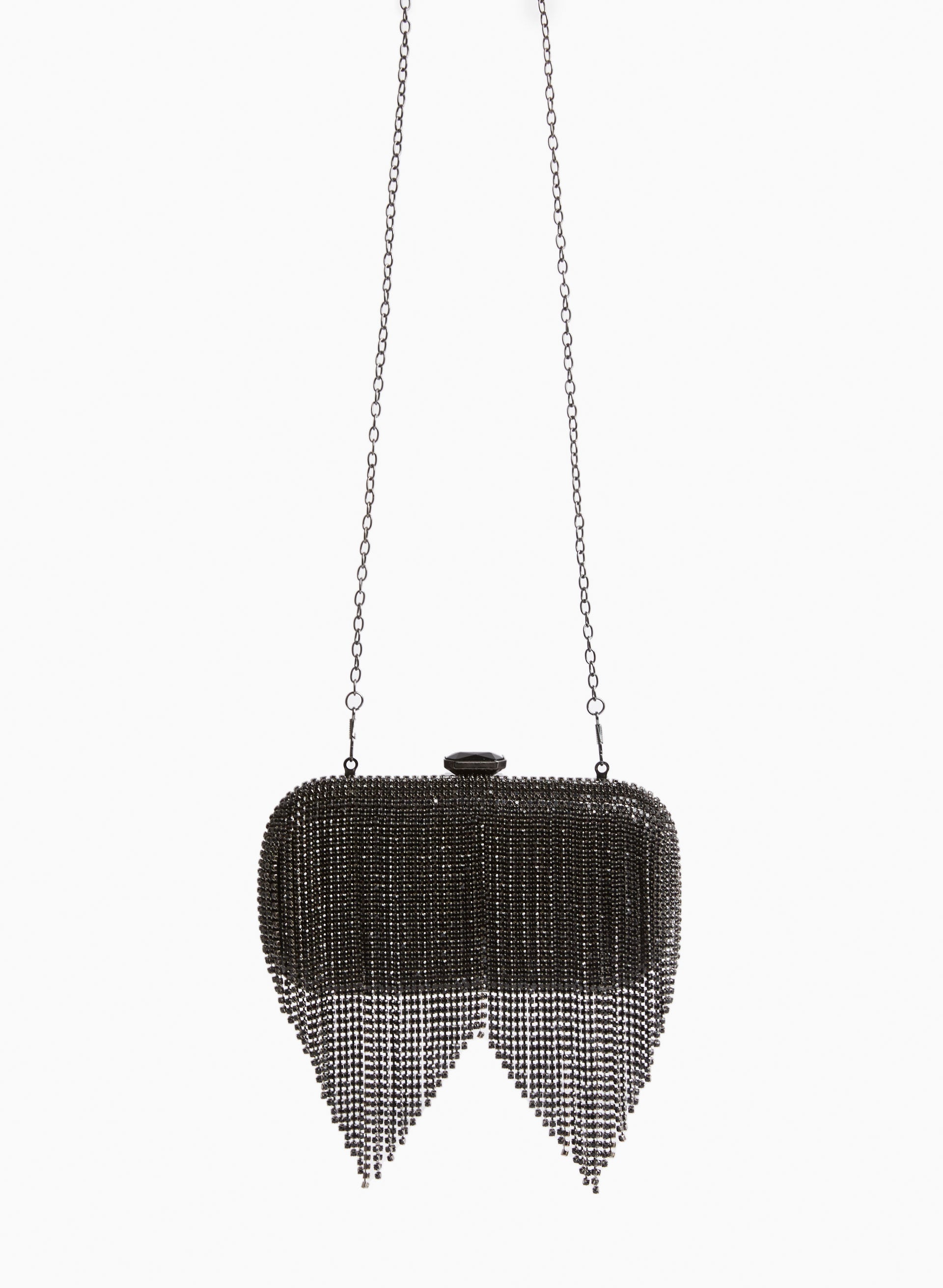 Elegant Crystal Cascade Clutch Purse for Women - Sparkling Evening Bag for Parties, Weddings & Special Occasions