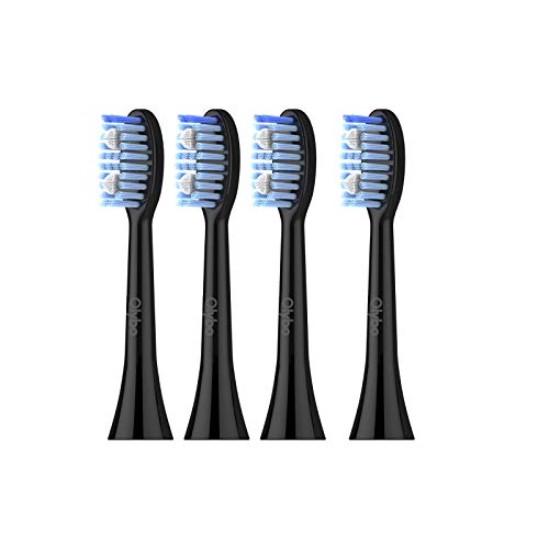 Olybo Replacement Brush Heads for Sonic Toothbrushes - Soft Bristles, Black - Compatible with Most Electric Toothbrush Models - Perfect for Daily Oral Care & Travel