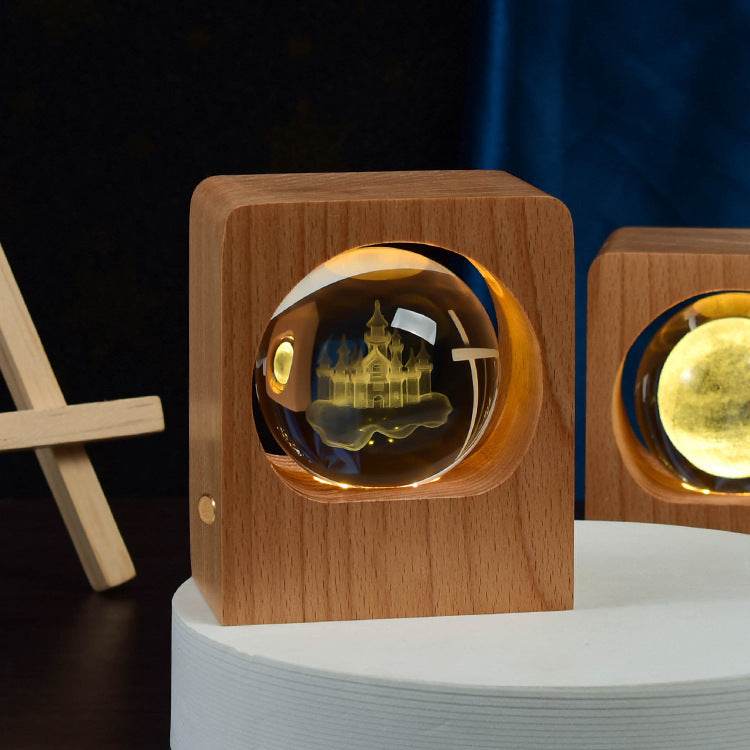 Crystal Ball Night Light - Decorative LED Moon Lamp for Bedroom, Nursery & Meditation | Perfect for Relaxation, Feng Shui & Home Decor