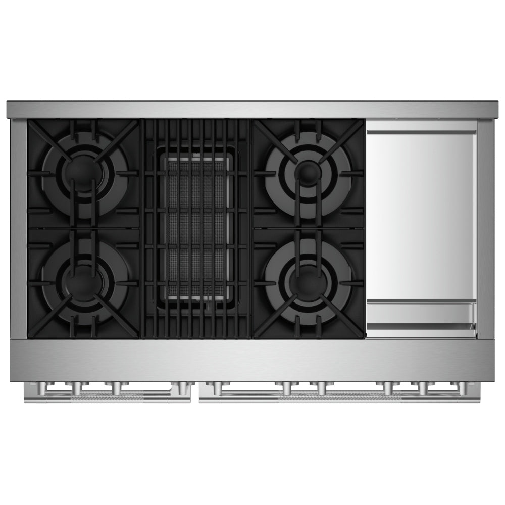 JennAir RISE™ 48-Inch Professional Gas Range JGRP748HL - Open Box New - Premium Gas Cooktop for Gourmet Cooking & Large Family Kitchens