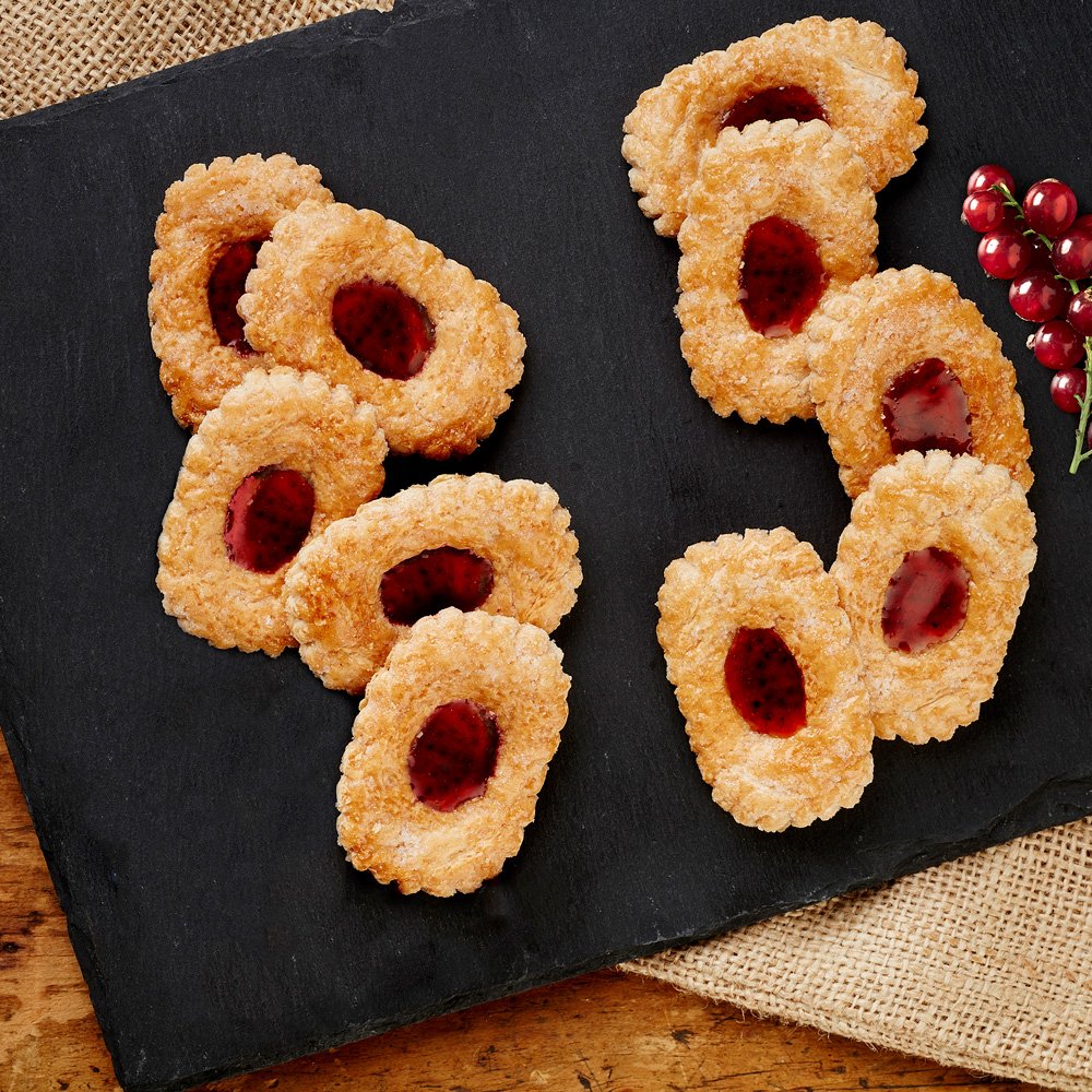 Bahlsen Deloba Red Currant Cookies - 24 Pack | German Butter Biscuits with Fruity Filling | Perfect for Tea Time, Gifts & Office Snacks