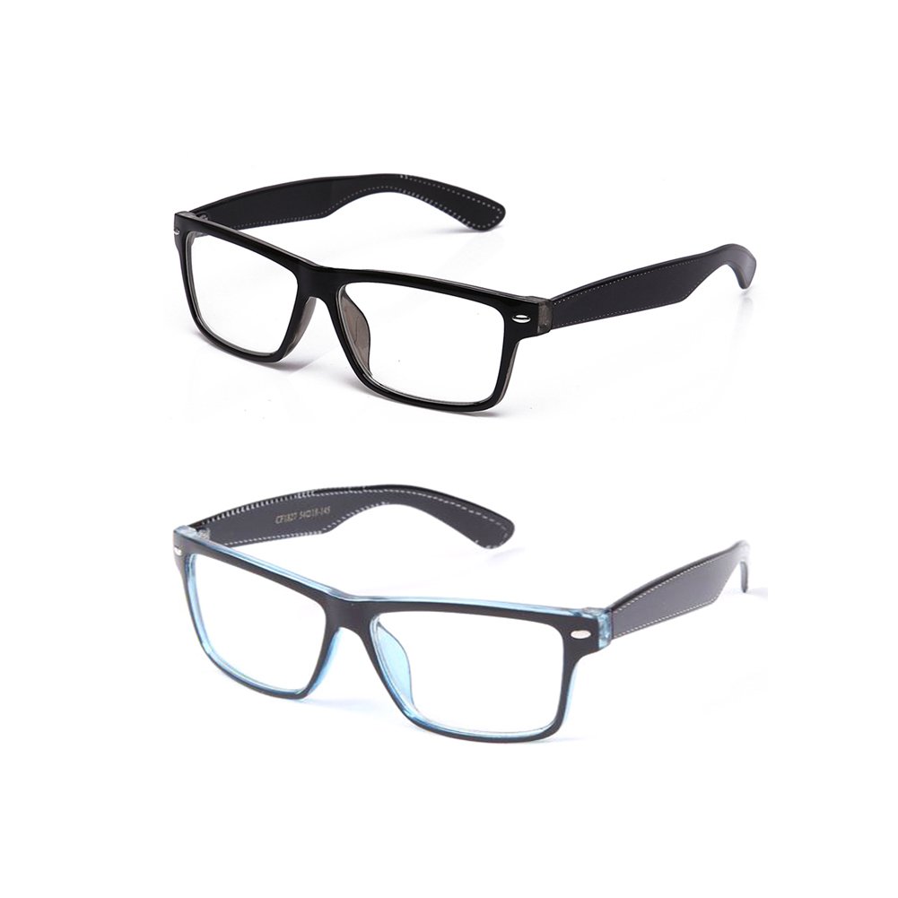 Unisex Square Clear Acetate Eyeglass Frames - Thick Comfortable Stylish Glasses for Women & Men | Perfect for Reading, Work, and Fashion Accessories