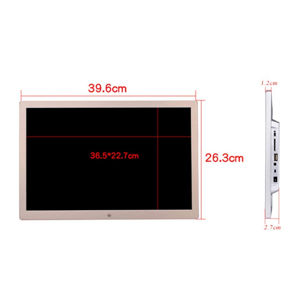 17 Inch Digital Photo Frame with 1400x900 HD IPS Screen - HDMI Advertising Display Player, 1080P Video Support - Perfect for Home Decor, Office Displays & Gift Giving