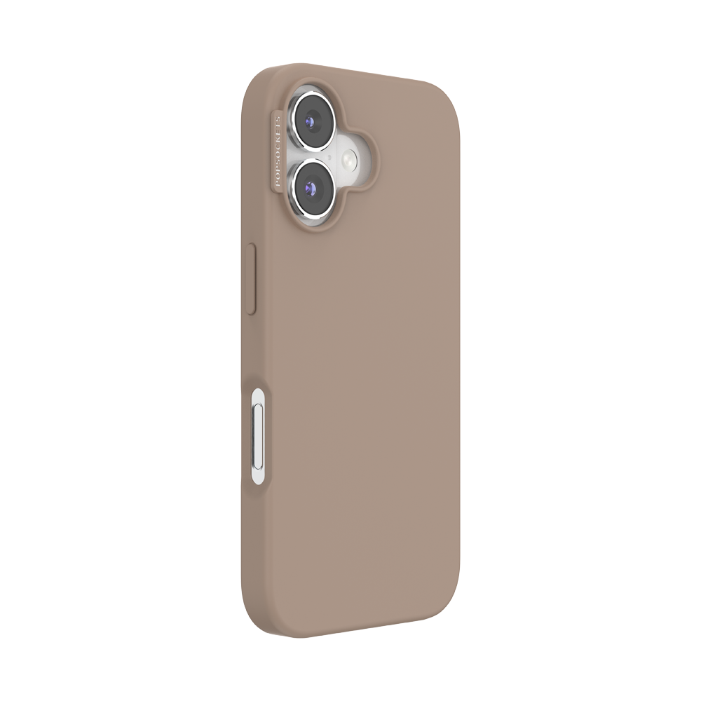 PopSockets iPhone 16 Soft Touch Case - Shockproof Protective Cover with Grip for iPhone 16 (Latte) - Perfect for Everyday Use, Travel & Outdoor Activities