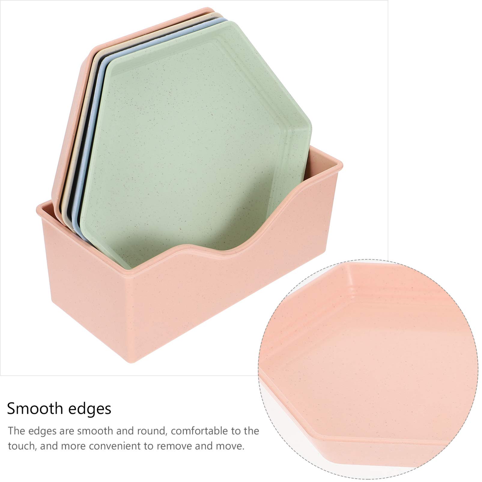 Hemoton 1 Set Divided Serving Plates - Round Plastic Dinnerware for Adults & Kids - Soup, Pasta, Salad Trays - BPA-Free Camping & Picnic Dishes - Microwave Safe Food Containers (Perfect for Family Dinners, Outdoor Parties & School Lunches)
