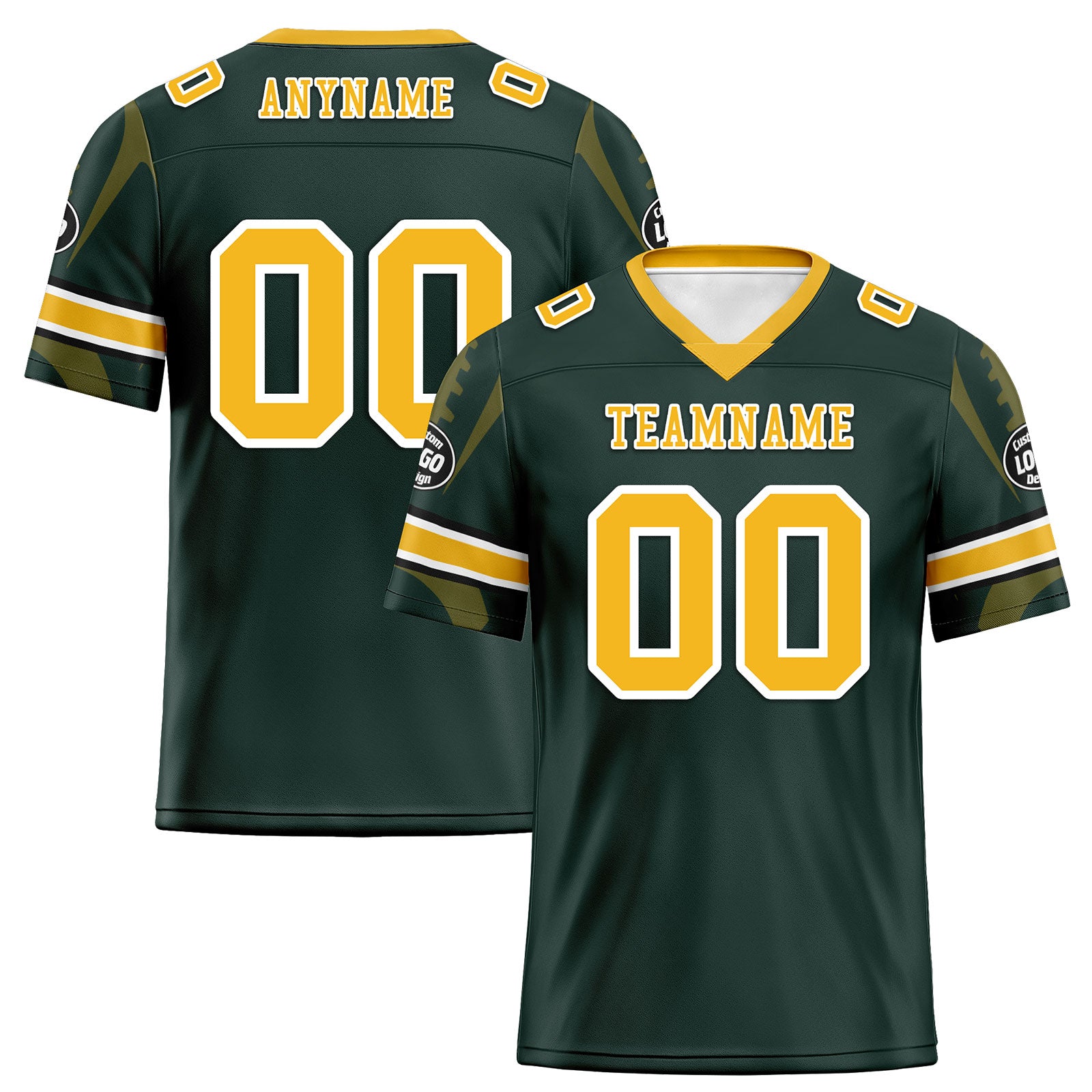 Custom Green Bay Packers Football Jersey & Sports Shoes Combo - Personalized NFL Fan Gear for Men & Women - Perfect for Game Day, Tailgating & Football Enthusiasts